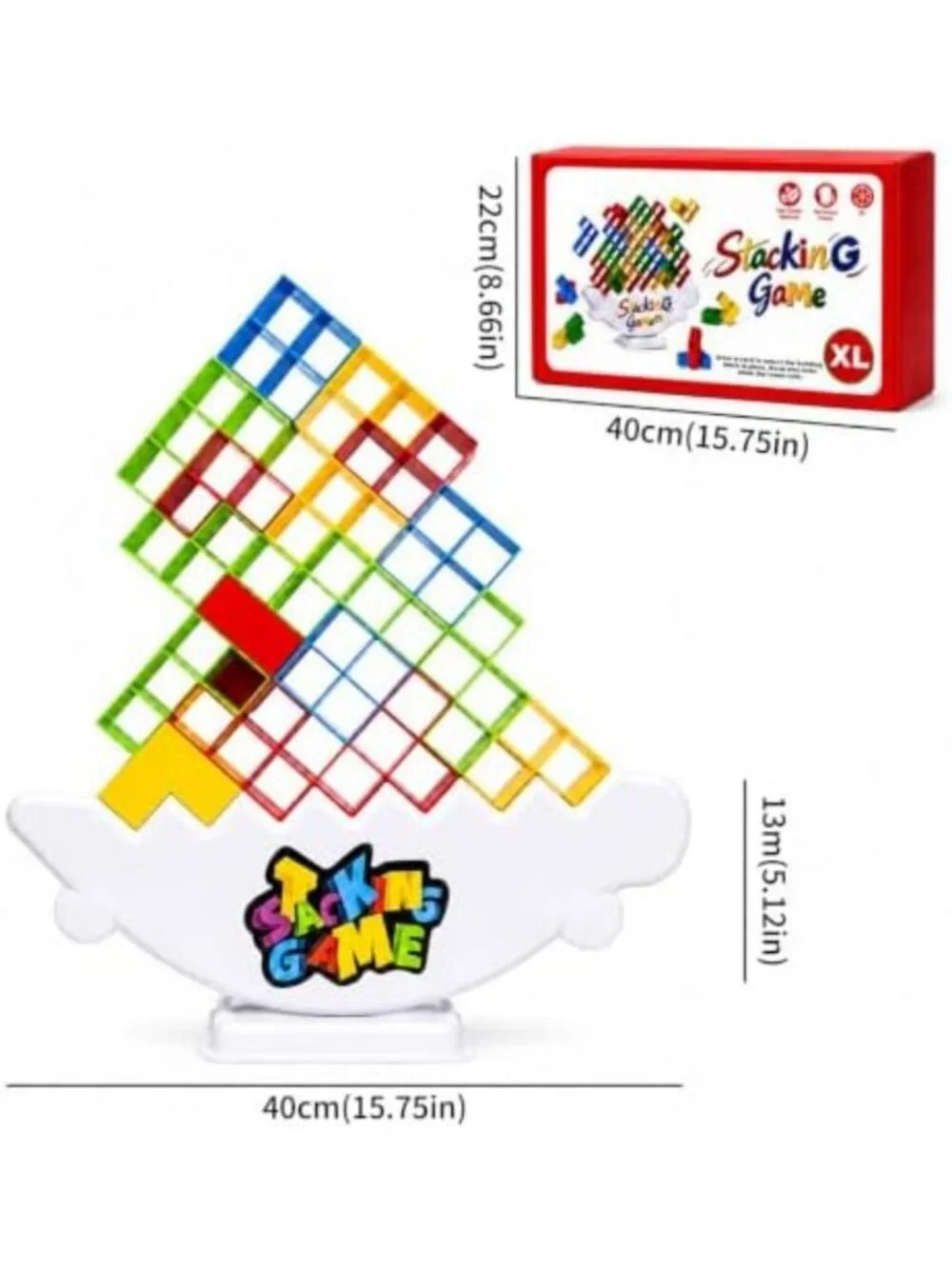 48PCS Giant Stacking Game for Adults & Kids - Fun Balance Tower Toy for Parties